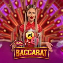 Mega Baccarat slot logo by Pragmatic Play at WildHub Casino